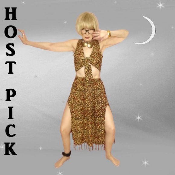 fata morgana Dresses & Skirts - Sexy Leopard Rayon Crop Top & Skirt 2 Pc Outfit